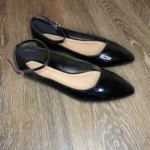 Faux Patent Leather Flats
